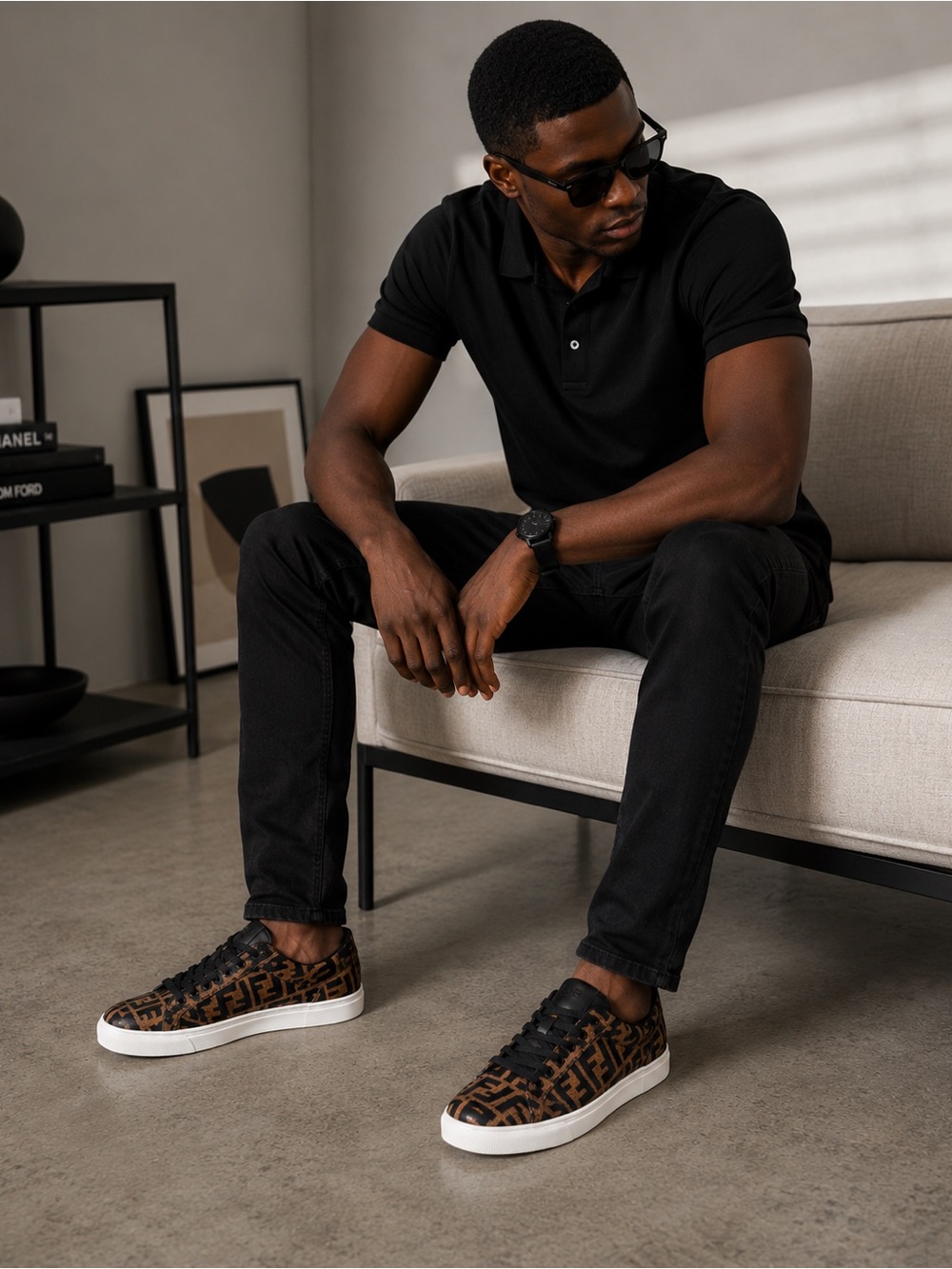 FENDI FF ZUCCA LOW-TOP SNEAKERS | AUTHENTIC | MEN’S EU 42 / US 9
